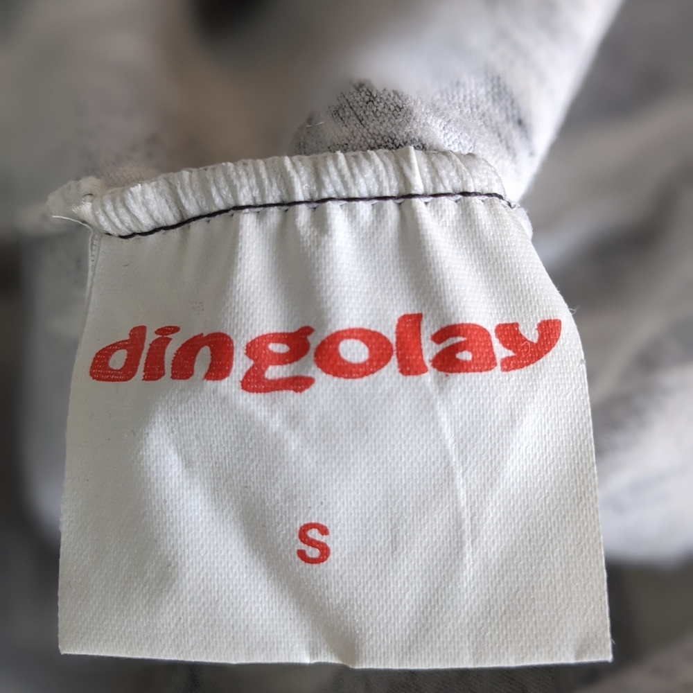 Dingolay EUC floral 2 Piece skirt set crop tie top small Barbados black white - Picture 10 of 16